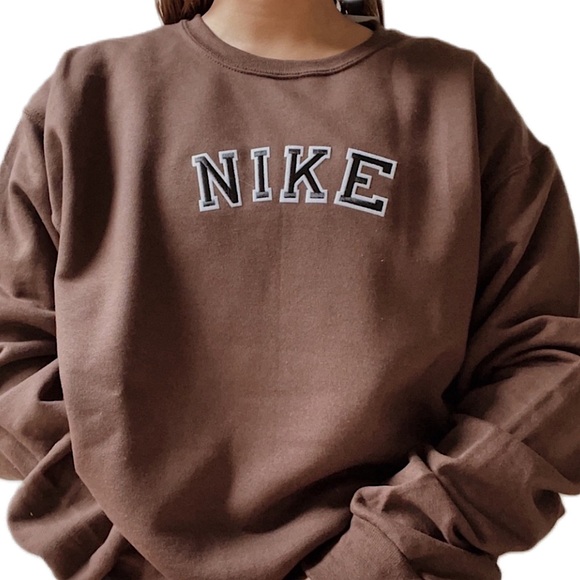 shop favorite โฐ | oversized chocolate cotton fleece crewneck | unisex - Picture 3 of 5